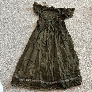 Elegant Olive Kids Casual Dress